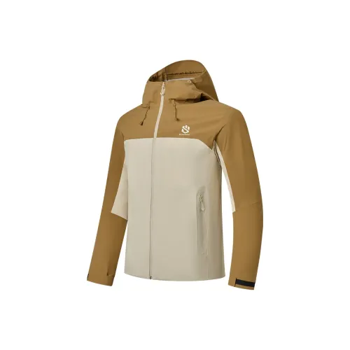 QIAODAN Mountain God Series Поход Летнее скалолазание Водонепроницаемый и Ветрозащитный Ветровка Мужской Congo Зеленая фасоль