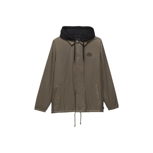 Vans Riley Coaches Куртка Куртки Пальто Мужской Темно-серый