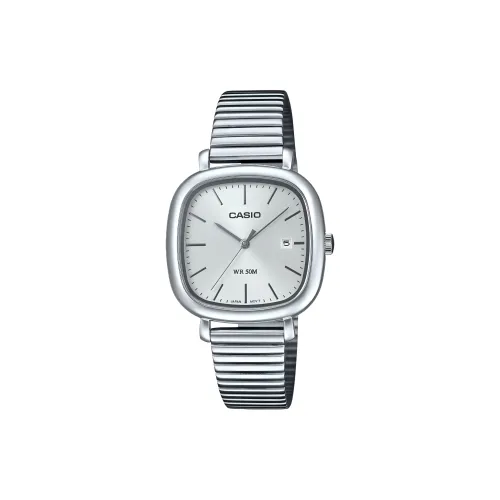 CASIO Standard Series Кварцевый механизм нержавеющая сталь ремешок часы 36,7*30 мм женские серебристый циферблат