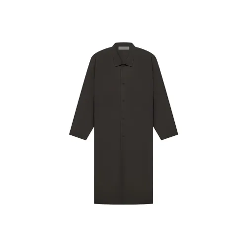 Fear Of God Essentials Серый Черный Мужское Пальто
