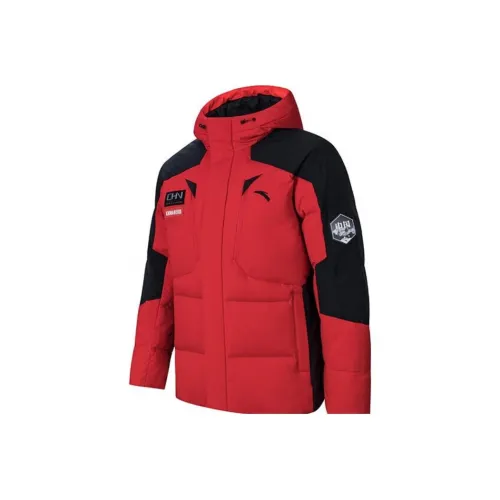 ANTA Variety Тренировки Коллекция Пуховик Мужской Классический Красный