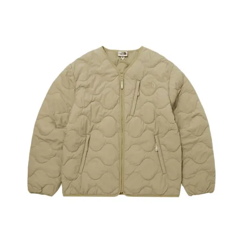 THE NORTH FACE Хлопковый пуховик унисекс хаки коричневый