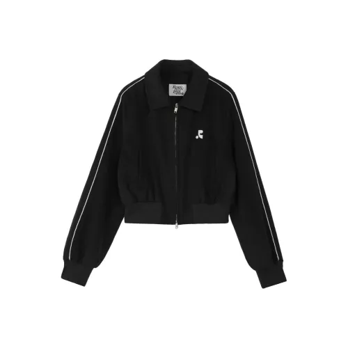 Rest Recreation FW24 PIPING Шерсть Bomber Куртка Куртки Пальто Унисекс Темно-синий Морской синий