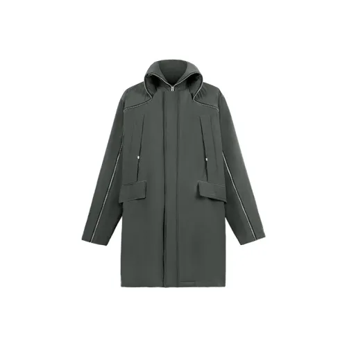 C2H4 FW22 Хлопковый пуховик унисекс серый зеленый