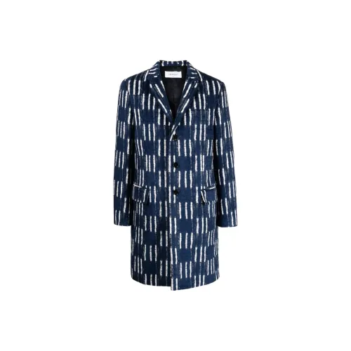 Off Белый Синий Мужское Пальто