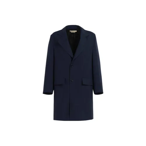 MARNI Синий Черный Мужское Пальто