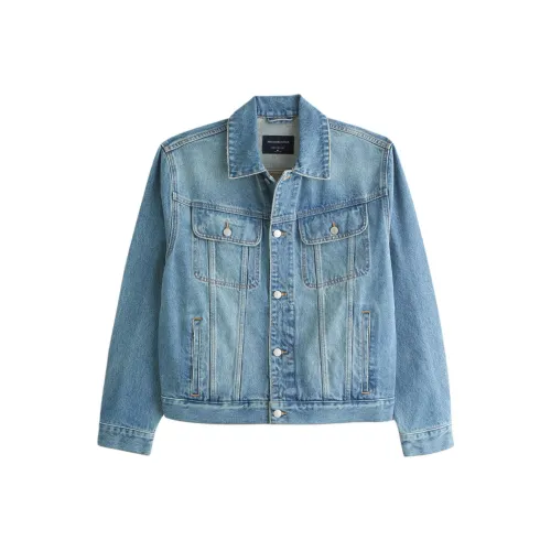 Abercrombie＆Fitch Denim Куртка Мужская Средняя Темно-Синяя