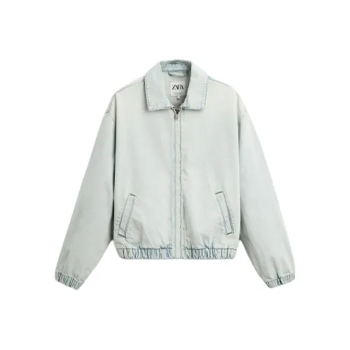 ZARA Светло-синие мужские джинсовые куртки