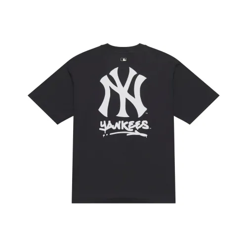 Mlb Base Logo New York Yankees Basic Collection SS25 T-Shirt Унисекс Черный