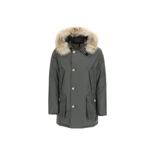 WOOLRICH Темно-серый Мужской Пуховик