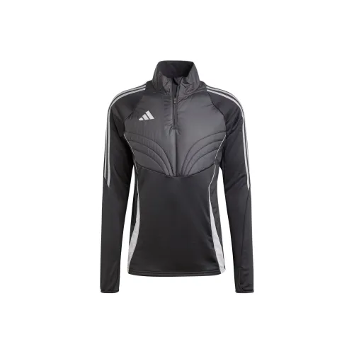 Adidas Tiro 24 WINTERIZED Топ Спортивный Ретро Стиль Воротник-стойка Куртки Мужской Черный