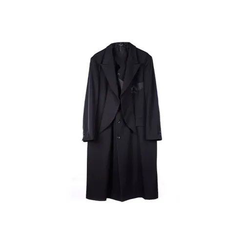 Yohji Yamamoto Черное Мужское Пальто