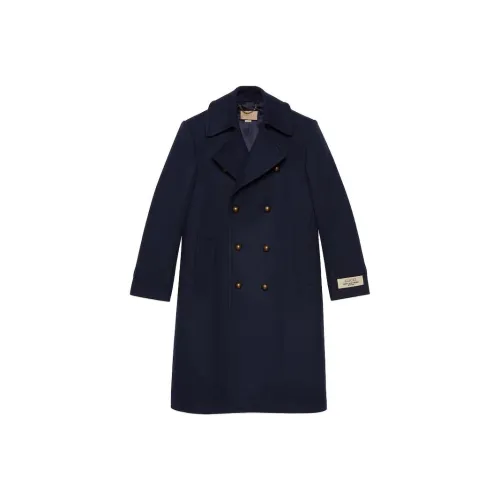 GUCCI Темно-синий Мужской Пальто
