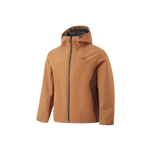 LINING Variety Тренировки Коллекция Ветрозащитный и водонепроницаемый Устойчивый к истиранию Ветровка Мужской Янтарно-коричневый