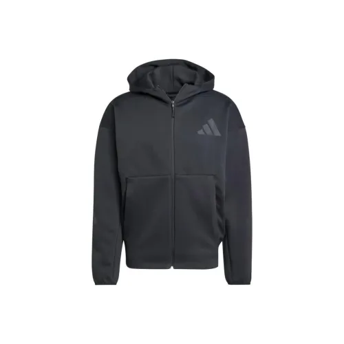 Adidas Z.N.E. Full Zip с капюшоном дорожка куртка куртки пальто мужской черный