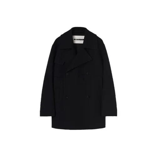 JIL SANDER Мужское черное пальто