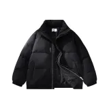 Чёрный (ветрозащитный, отложной воротник)