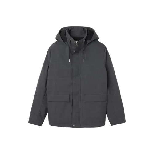 Sandro Серый Мужской пуховик