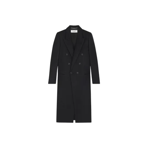 SAINT LAURENT Мужское черное пальто