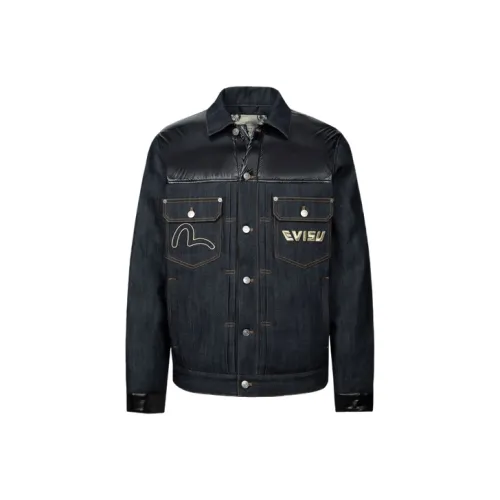 EVISU Джинсовый синий Мужской Пуховик