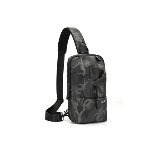 L M Oxford Sling Bag Сумка через плечо Diagonal Backpack Standard Unisex Black Gray L M Оксфорд Слинг Сумка Сумка через плечо Diagonal Рюкзак Стандартный Унисекс Черный Серый