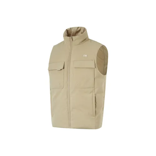 LINING Sports Trend Series Жилет Мужской Молочный Хаки