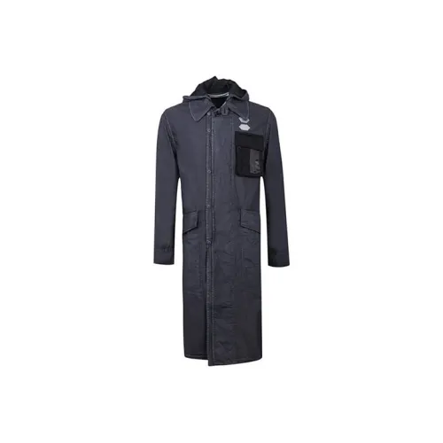 Off Белый SS19 Черный Мужской Пальто