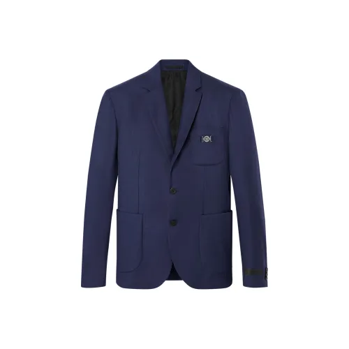 VERSACE FW24 Бизнес-костюм Пальто Мужской Морской Синий