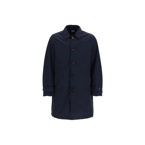 ASPESI Мужское пальто морского синего цвета