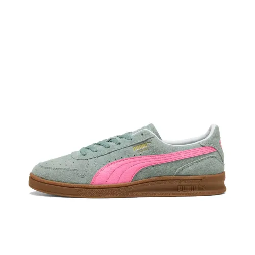 PUMA Indoor Soft Low Топ Скейтборд Кроссовки Унисекс Зеленый Розовый