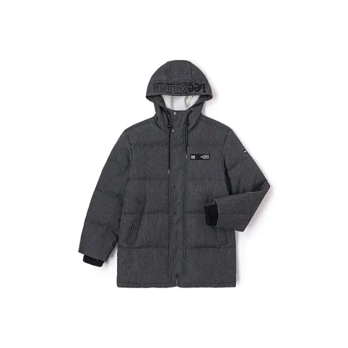 Мужская пуховая куртка Lee co-branded модель Xline черного и серого цвета