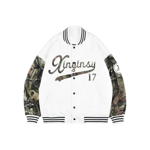 XINYINSU Бейсбольная куртка Унисекс Белый