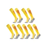 Носки для футбола с длинным голенищем, желтые, упаковка из 5 пар