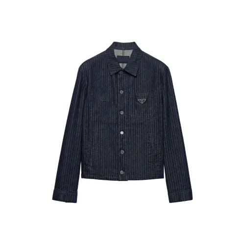 PRADA SS25 Denim Jacket Men's Midnight Blue