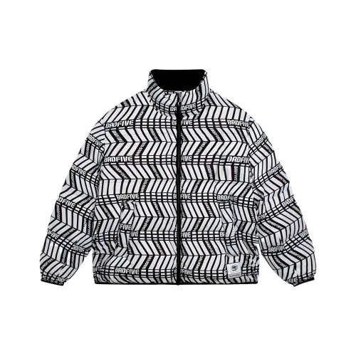 LINING Пуховик Мужской Черный Белый С принтом по всей поверхности