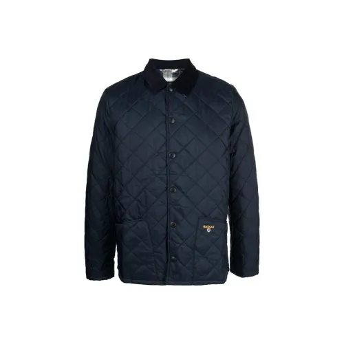 BARBOUR Хлопковый пуховик Мужской Navy Blue