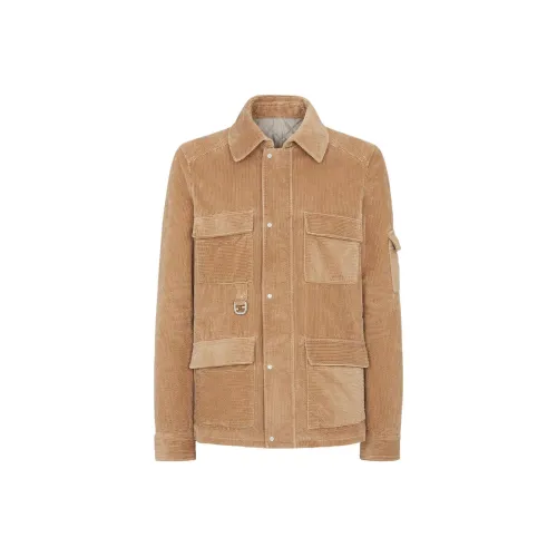 FENDI FW24 Куртки и Пальто Мужской Светло-Коричневый