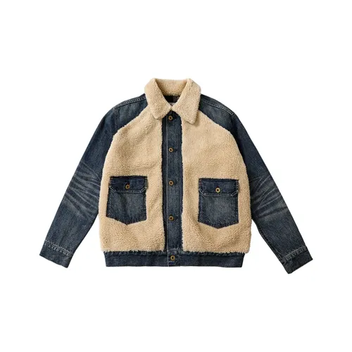 TEKABLU Выстиранный Синий Мужской Вельветовые Куртки