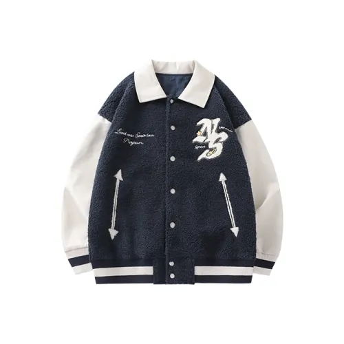 LAMLICKA x Nasapanda Бейсбольная куртка Унисекс Синий