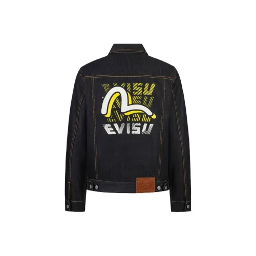 EVISU Джинсовый синий Мужской Джинсовые куртки