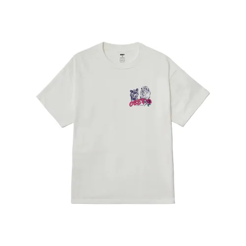 OBEY Винтажный Белый Мужская Футболка