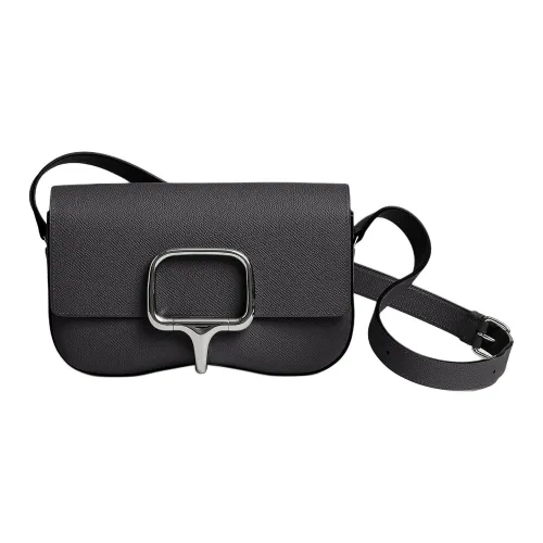 HERMES Della Cavalleria Epsom Телячья кожа Сумка через плечо Женская 85 Ardoise Темно-сланцевый серый