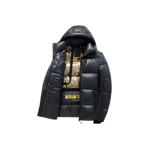 K411 Хлопковый пуховик Унисекс Черный