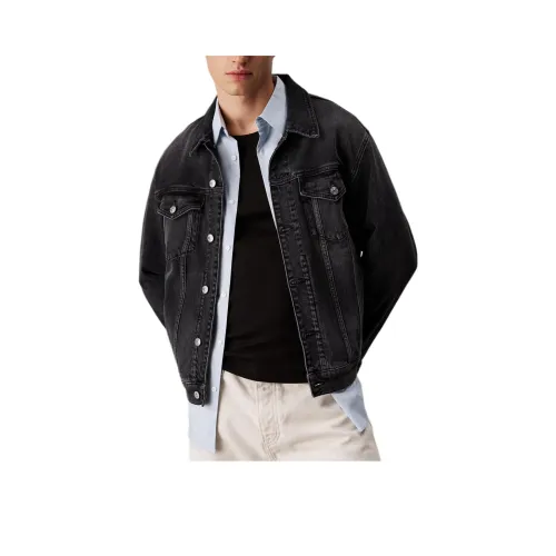 CALVIN KLEIN Denim Куртка Европейская версия Мужской Denim Черный