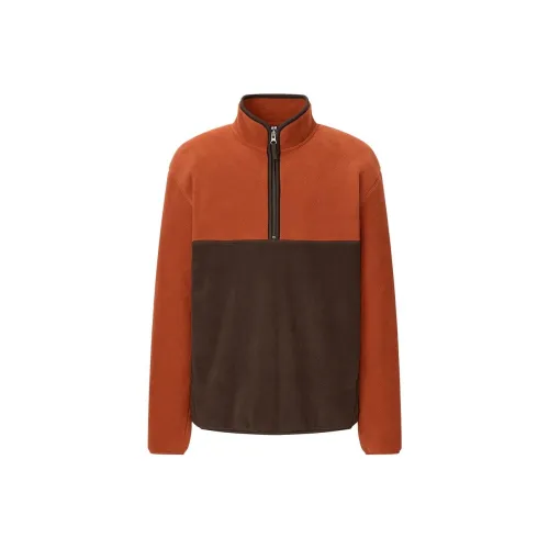 UNIQLO Бархат Feel Пальто Унисекс Оранжевый Коричневый