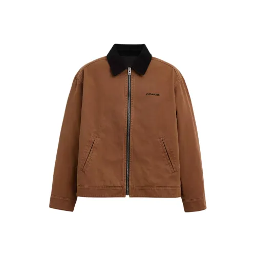 COACH FW24 Куртки и Пальто Мужской Коричневый