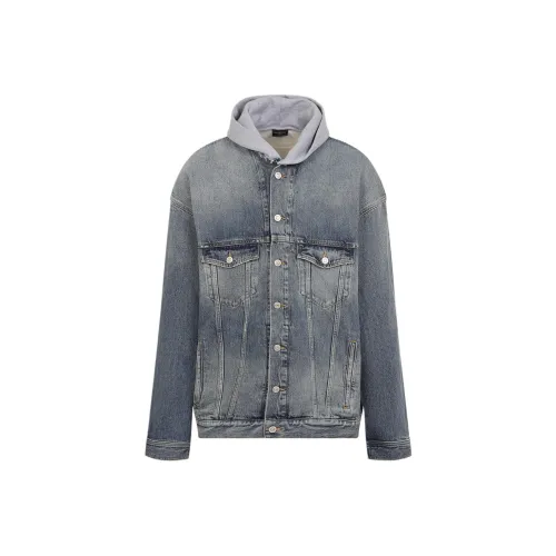 Balenciaga SS25 Denim Jacket Men's Blue