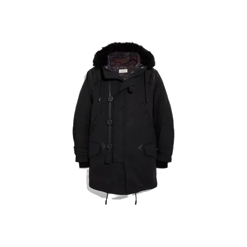 COACH Черный Мужской Пуховик