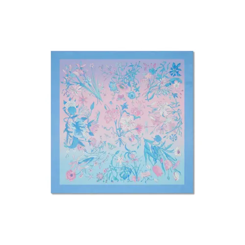 GUCCI Шелковые шарфы Женские Светло-Синий