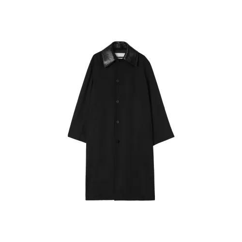 JIL SANDER Мужское черное пальто